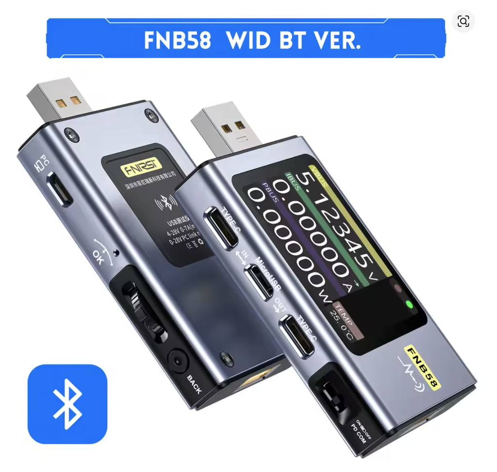 [TOOL-FNB58-BT] USB тестер FNB58 + Bluetooth